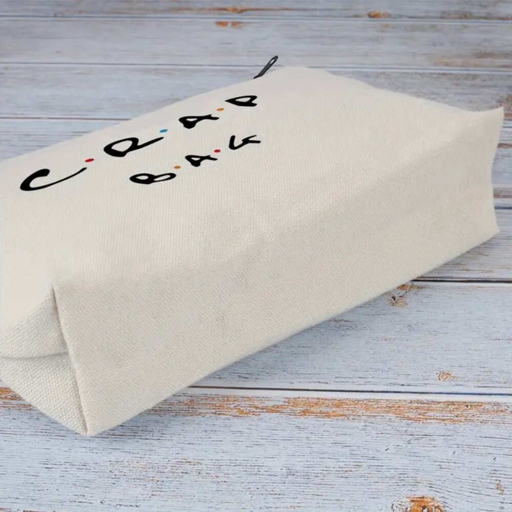 "CRAP BAG" Canvas Cosmetic Bag - Picture 2 of 7
